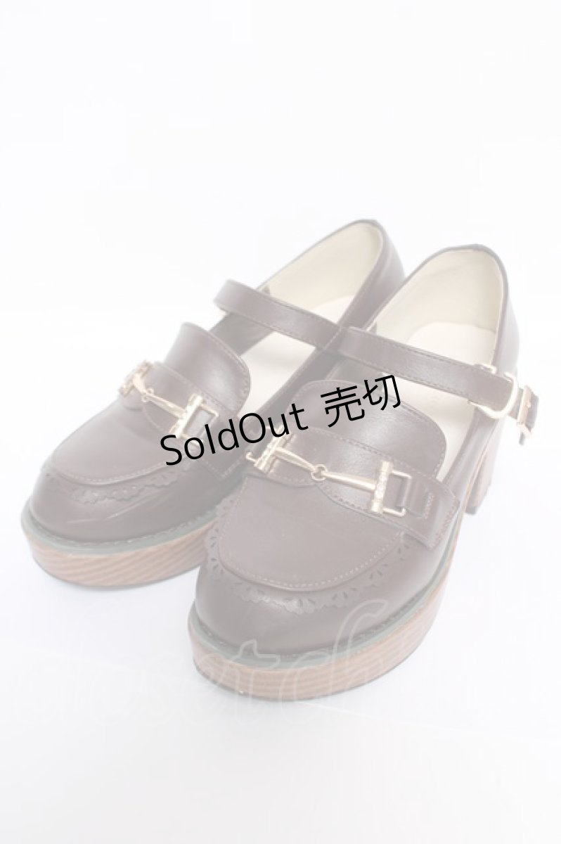 画像1: axes femme POETIQUE / 厚底パンプス S 茶 Y-26-05-04-025-AX-SH-SZ-ZY (1)
