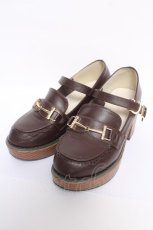 画像1: axes femme POETIQUE / 厚底パンプス S 茶 Y-26-05-04-025-AX-SH-SZ-ZY (1)