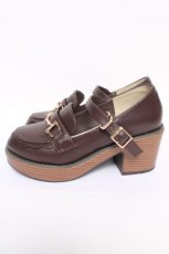 画像2: axes femme POETIQUE / 厚底パンプス S 茶 Y-26-05-04-025-AX-SH-SZ-ZY (2)