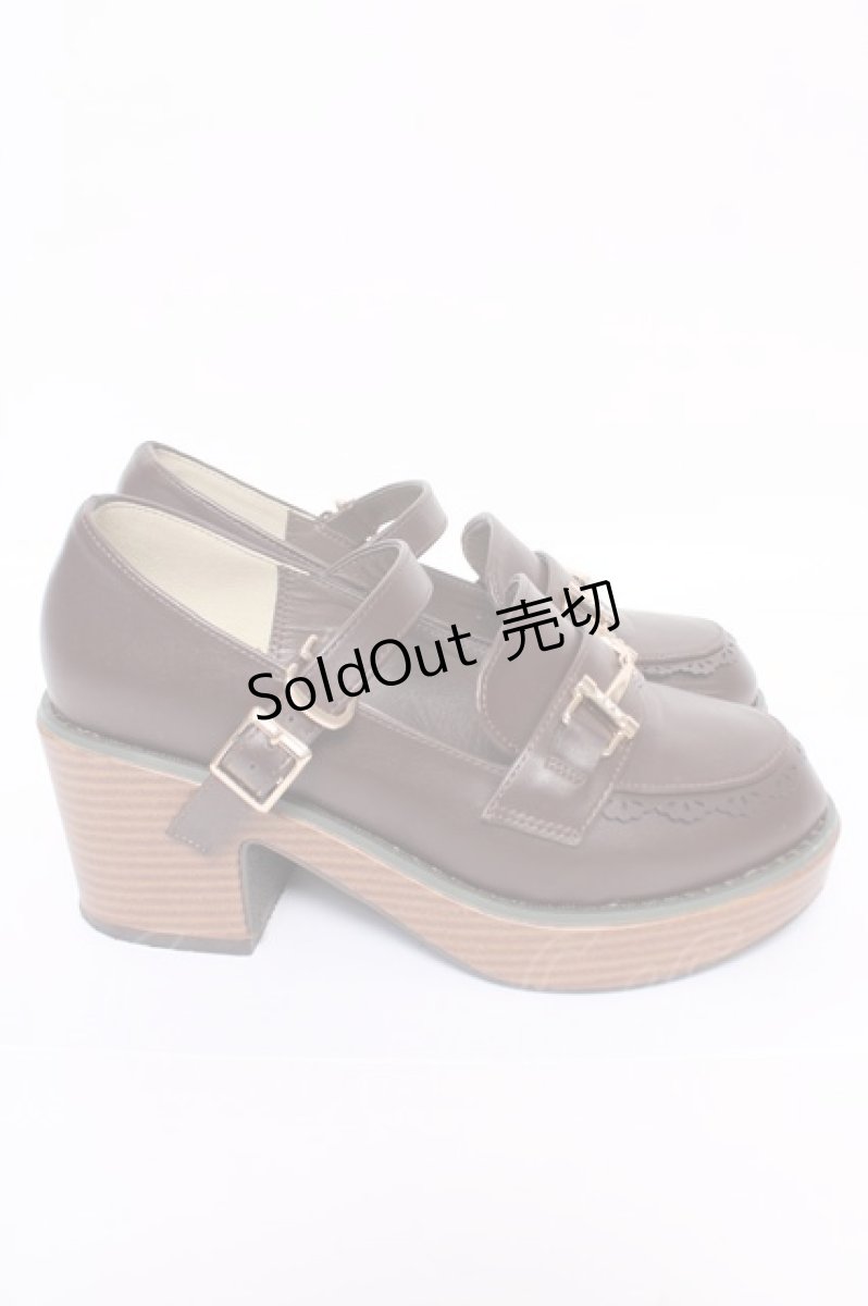画像4: axes femme POETIQUE / 厚底パンプス S 茶 Y-26-05-04-025-AX-SH-SZ-ZY (4)