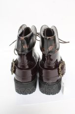 画像3: axes femme / バックル使いレインブーツ M Dブラウン Y-26-05-04-027-AX-SH-SZ-ZY (3)