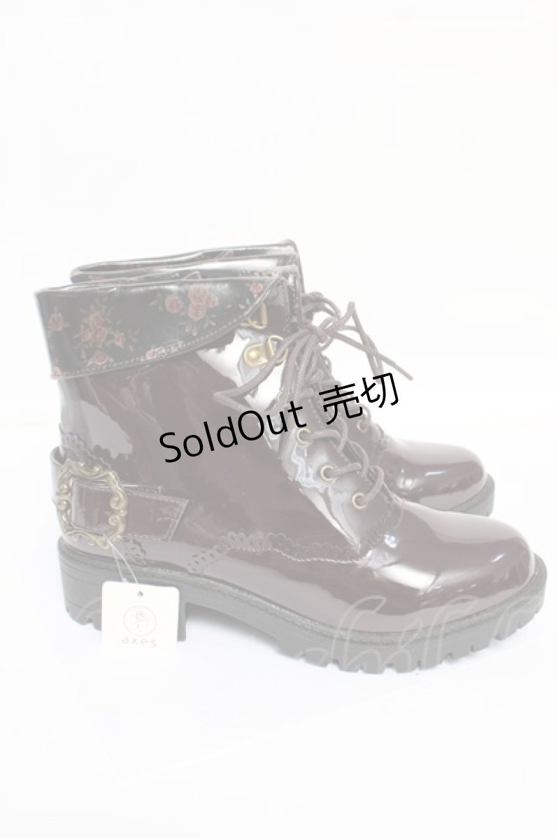 画像4: axes femme / バックル使いレインブーツ M Dブラウン Y-26-05-04-027-AX-SH-SZ-ZY (4)