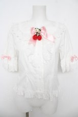 画像1: BABY,THE STARS SHINE BRIGHT / ゆらゆらいちごのHappy Berry Presentブラウス  シロ Y-26-05-05-038-BA-BL-IG-ZY (1)