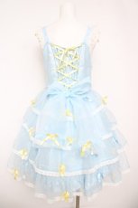 画像2: BABY,THE STARS SHINE BRIGHT / Eternal Ribbon Featheryジャンパースカート  サックス Y-26-05-05-047-BA-OP-SZ-ZY (2)