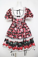 画像1: Angelic Pretty / Cherry Jam Labelワンピース  黒 Y-26-05-05-048-AP-OP-SZ-ZY (1)