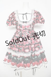 Angelic Pretty / Cherry Jam Labelワンピース 黒 Y-26-05-05-048-AP