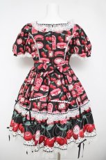 画像2: Angelic Pretty / Cherry Jam Labelワンピース  黒 Y-26-05-05-048-AP-OP-SZ-ZY (2)