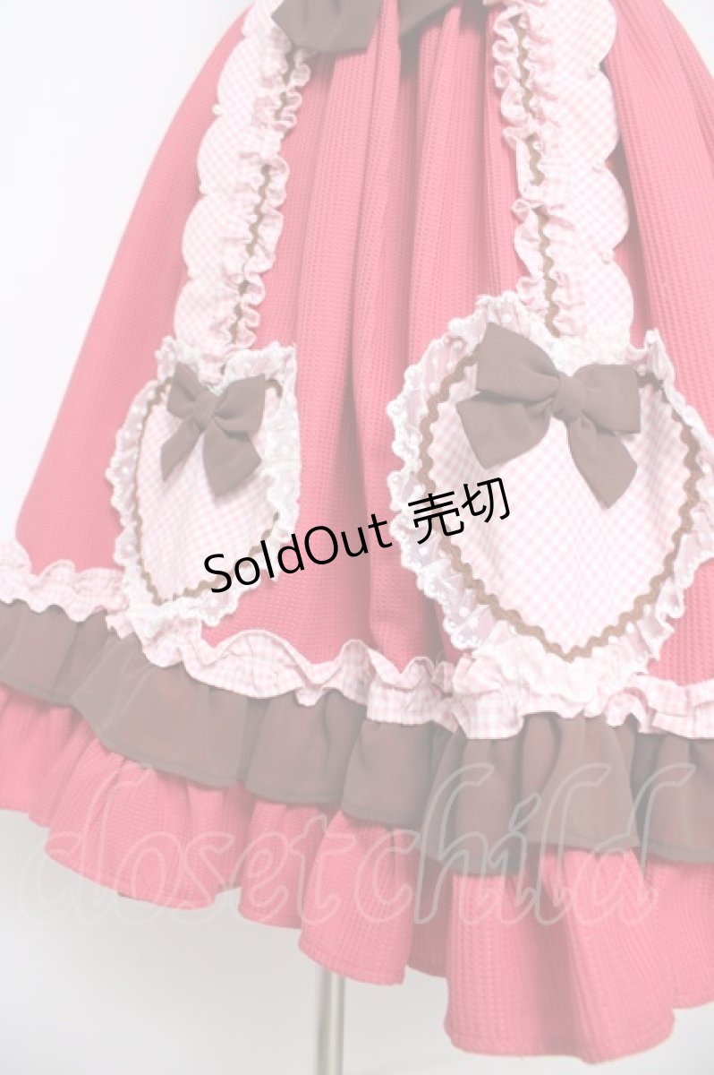 画像4: Angelic Pretty / Waffle Heartジャンパースカート  赤 Y-26-05-05-054-AP-OP-SZ-ZY (4)