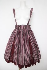 画像1: metamorphose / Royal stripe スカート  エンジ Y-26-05-05-070-ME-SK-SZ-ZY (1)
