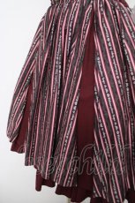 画像3: metamorphose / Royal stripe スカート  エンジ Y-26-05-05-070-ME-SK-SZ-ZY (3)