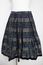 画像1: Jane Marple / victorian jacquaed　ミニスカート  ネイビー Y-26-05-05-071-JM-SK-SZ-ZY (1)