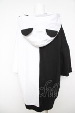 画像2: ankoROCK / PANDA半袖プルパーカー  黒×白 Y-26-05-05-020-PU-TO-SZ-ZY (2)