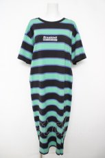 画像1: RNA / ボーダーカットワンピース M 黒×緑×紫 Y-26-05-05-021-PU-OP-SZ-ZY (1)