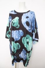 画像1: TRAVAS TOKYO / ベア総柄Tシャツ  黒 Y-26-05-05-027-PU-TO-SZ-ZY (1)