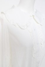 画像4: m petit by misako / AM マルエリフリルブラウス  白 Y-26-05-06-036-LO-BL-SZ-ZY (4)