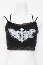 画像1: REFLEM / レース使いキャミソール F ブラック Y-26-05-06-037-PU-TO-SZ-ZY (1)