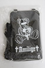 画像1: Amilige / レザー調スマホポーチ ノベルティ  黒 Y-26-05-06-007-PU-ZA-SZ-ZY (1)