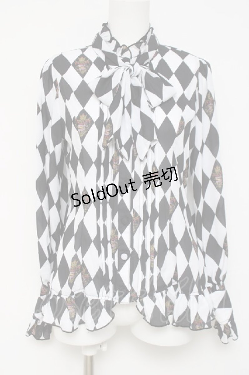 画像1: ATELIER PIERROT / Diamond Circus ブラウス  黒 Y-26-05-06-038-EL-BL-SZ-ZY (1)