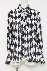 画像1: ATELIER PIERROT / Diamond Circus ブラウス  黒 Y-26-05-06-038-EL-BL-SZ-ZY (1)