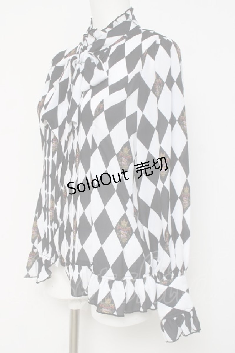 画像2: ATELIER PIERROT / Diamond Circus ブラウス  黒 Y-26-05-06-038-EL-BL-SZ-ZY (2)