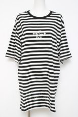 画像1: Amilige / ボーダービックTシャツ F 白/黒 Y-26-05-06-040-PU-ZA-SZ-ZY (1)