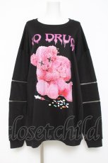 画像1: Amilige / NO!DRUG!袖ZIPスウェット F 黒 Y-26-05-06-049-PU-TO-SZ-ZY (1)