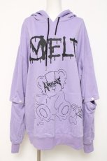 画像1: Amilige / MELT ベアープリントパーカー F パープル Y-26-05-06-051-PU-TO-SZ-ZY (1)
