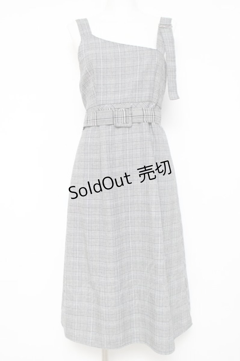 画像1: hudson honey / チェックワンピース  グレー Y-26-05-06-054-LO-OP-SZ-ZT543 (1)
