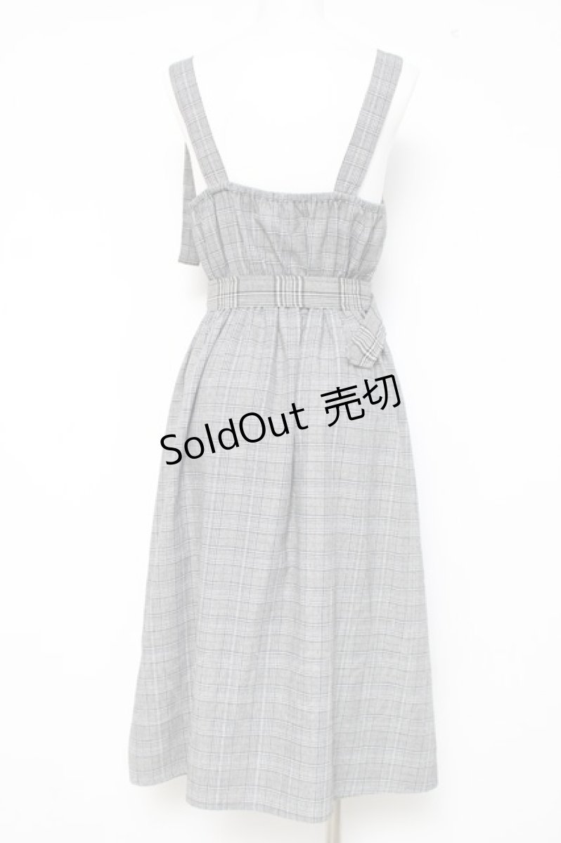 画像2: hudson honey / チェックワンピース  グレー Y-26-05-06-054-LO-OP-SZ-ZT543 (2)