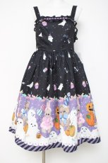 画像1: axes femme kawaii / ハロウィンナイトジャンパースカート M 黒 Y-26-05-06-057-AX-OP-SZ-ZY (1)