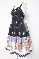 画像2: axes femme kawaii / ハロウィンナイトジャンパースカート M 黒 Y-26-05-06-057-AX-OP-SZ-ZY (2)