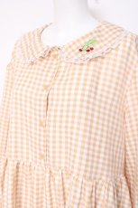画像3: FLC / 星名桜子/ギンガムチェックワンピース  ベージュ Y-26-05-06-064-LO-OP-SZ-ZY (3)