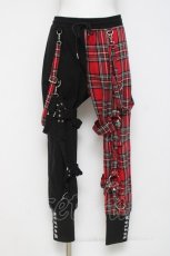画像1: REFLEM / ボンテージカーゴパンツ F ブラック/レッド Y-26-05-06-081-PU-PA-SZ-ZY (1)