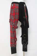 画像2: REFLEM / ボンテージカーゴパンツ F ブラック/レッド Y-26-05-06-081-PU-PA-SZ-ZY (2)