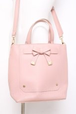 画像1: m petit by misako / リボンショルダーバッグ  ピンク Y-26-05-06-017-LO-BG-SZ-ZY (1)