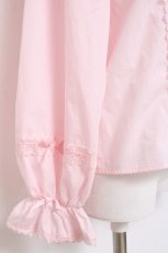 画像4: axes femme kawaii / トーションレース丸襟ブラウス  ピンク Y-26-05-06-027-AX-BL-SZ-ZY (4)