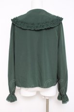 画像2: axes femme kawaii / フラット衿ブラウス  グリーン Y-26-05-06-028-AX-BL-SZ-ZY (2)