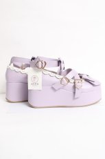 画像4: axes femme kawaii / リボンスカラップ配色シューズ M ラベンダー Y-26-05-08-046-AX-SH-SZ-ZY (4)