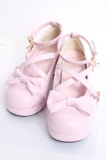 画像1: axes femme kawaii / 梯子レーススカラップパンプス S ピンク Y-26-05-08-047-AX-OP-SZ-ZY (1)