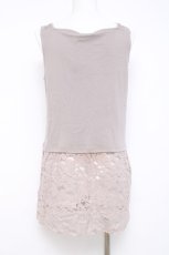 画像2: axes femme / 裾レースロングタンク M ベージュ Y-26-05-08-054-AX-TO-SZ-ZY (2)