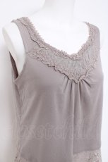 画像3: axes femme / 裾レースロングタンク M ベージュ Y-26-05-08-054-AX-TO-SZ-ZY (3)