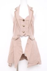 画像1: axes femme POETIQUE / クラシックホルターベスト M ベージュ Y-26-05-08-059-AX-TO-SZ-ZY (1)