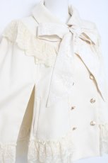 画像3: axes femme / リボン付レースフリルコート F 生成り Y-26-05-08-064-AX-JA-SZ-ZY (3)