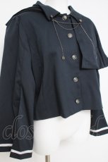 画像3: axes femme / チェーン付ケープジャケット F 紺 Y-26-05-08-066-AX-TO-SZ-ZY (3)
