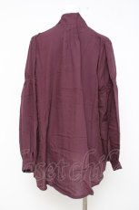 画像2: axes femme / 刺繍入りリボンロングブラウス M ワイン Y-26-05-08-086-AX-BL-SZ-ZY (2)