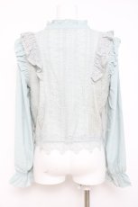 画像2: axes femme POETIQUE / レースラッフルフリルブラウス M ミント Y-26-05-08-092-AX-BL-SZ-ZY (2)