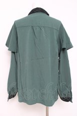 画像2: axes femme / メロディ刺繍ケープ袖ブラウス L グリーン Y-26-05-08-094-AX-BL-SZ-ZY (2)