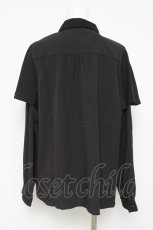 画像2: axes femme / メロディ刺繍ケープ袖ブラウス L 黒 Y-26-05-08-096-AX-BL-SZ-ZY (2)