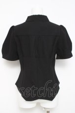 画像2: axes femme / コルセット風ダブルボタンブラウス  黒 Y-26-05-08-099-AX-BL-SZ-ZY (2)