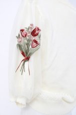 画像3: axes femme / ブーケ刺繍ショートカーデ  生成り Y-26-05-08-102-AX-TO-SZ-ZY (3)